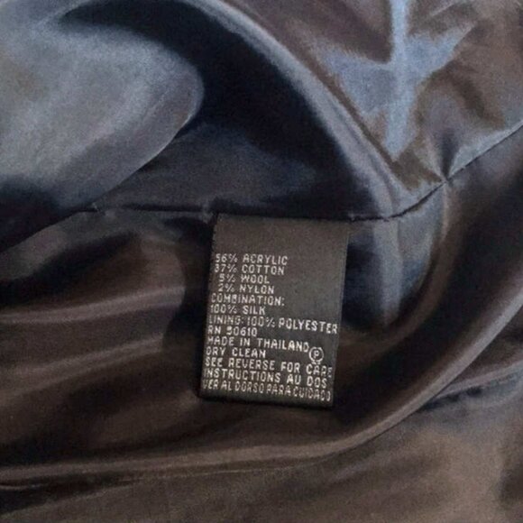 Pretty Vintage Nipon Boutique Jacket in Black/White Plaid with Silk Fringe Trim - Picture 12 of 12